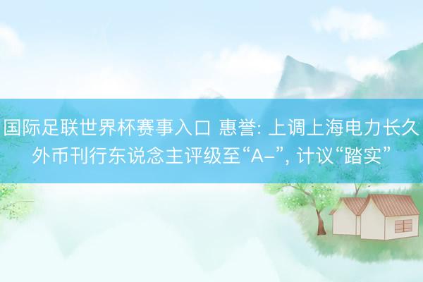 国际足联世界杯赛事入口 惠誉: 上调上海电力长久外币刊行东说念主评级至“A-”, 计议“踏实”