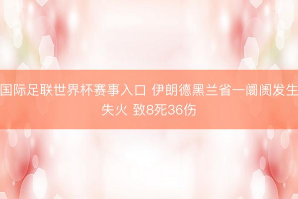 国际足联世界杯赛事入口 伊朗德黑兰省一阛阓发生失火 致8死36伤